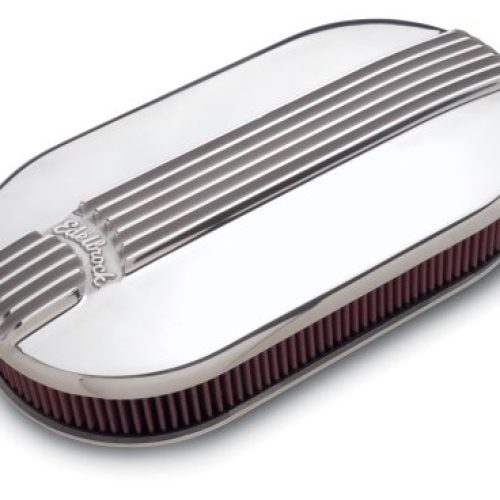 CLASSIC SERIES AIR CLEANER LARGE OVAL POLISHED TWIN 4BBL