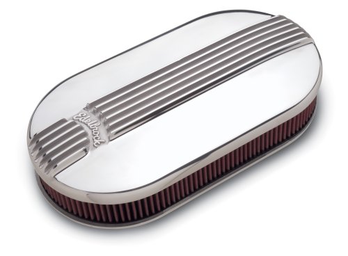 CLASSIC SERIES AIR CLEANER LARGE OVAL POLISHED TWIN 4BBL