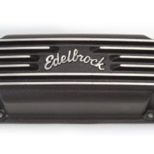 CLASSIC SERIES VALVE COVERS SB CHEV BLACK NO FILLER HOLE