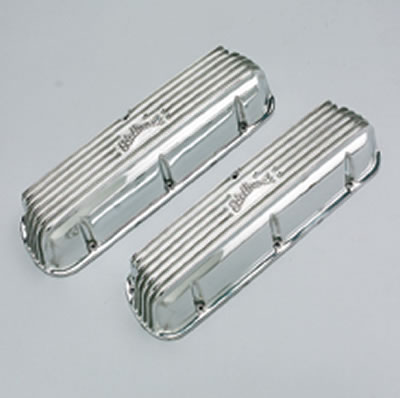 SBF FINNED ALUM VALVE COVERS CLASSIC EDELBROCK