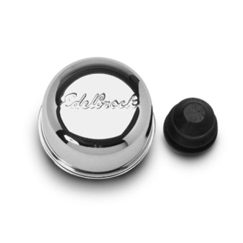 CHROME VALVE COVER BREATHER PUSH-IN STYLE, WITH LOGO