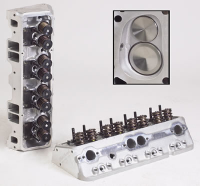 PERF.RPM CYLINDER HEAD,ASSEM. SB CHEV STRAIGHT PLUG 195CC