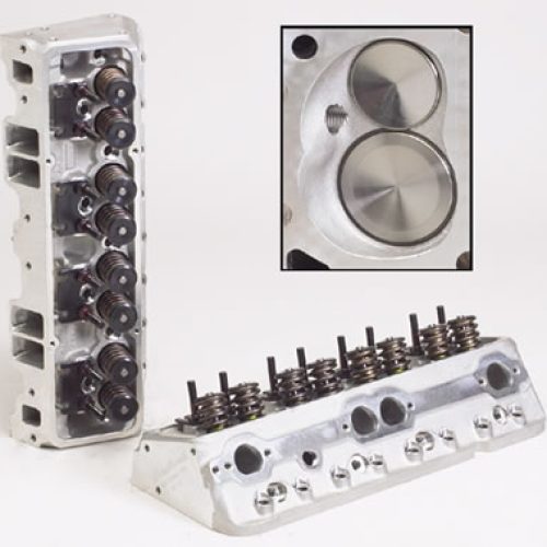 SB CHEV PERFORMER RPM HEAD    64CC, ANGLE PLUG, COMPLETE