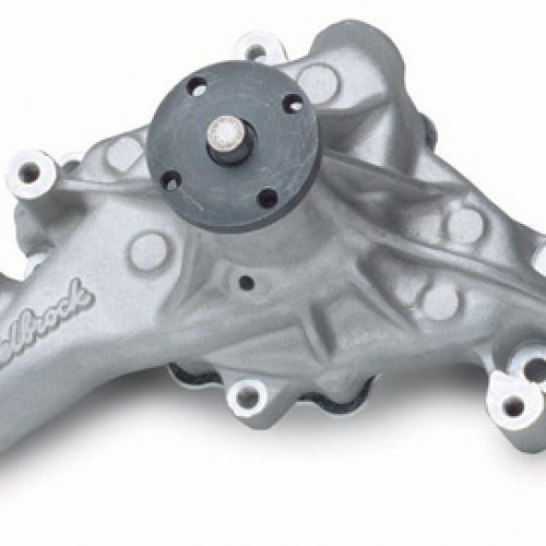 SB CHEV LONG SATIN ALLOY WATERPUMP HI PERF SBC