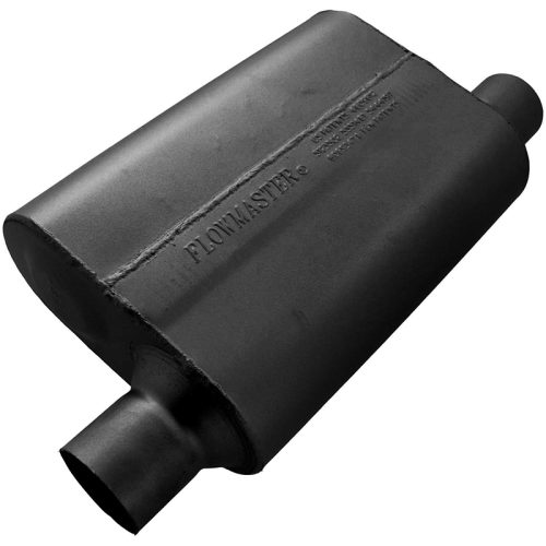 40 SERIES DELTA FLOW MUFFLER  2.50″ OFFSET IN/OUT SAME SIDE