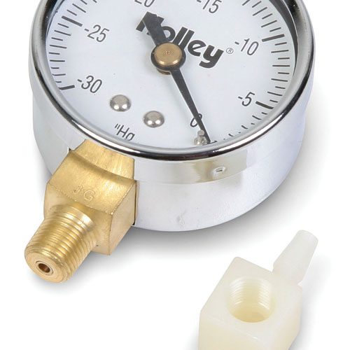 2″ VACUUM GAUGE 0-30 HG CHROMECHROME. 1/8 NPT BRASS FITTING