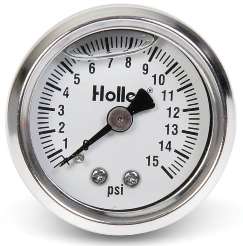 1-1/2 HOLLEY MECHANICAL FUEL PRESSURE GAUGE 0-15PSI