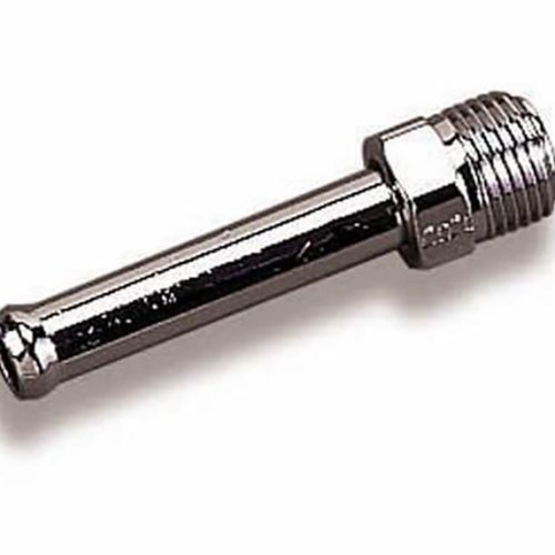 CHROME FUEL LINE,5/8-18 INVERTFLARE STRAIGHT FITS 3/8 HOSE