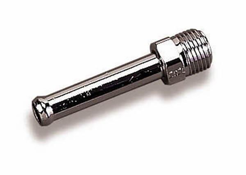 CHROME FUEL LINE,5/8-18 INVERTFLARE STRAIGHT FITS 3/8 HOSE