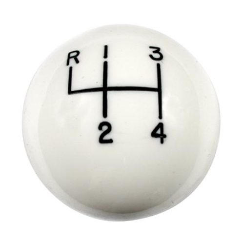 4 SPEED SHIFTER KNOB (3/8-24) WHITE