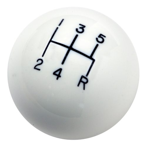 5 SPEED SHIFTER KNOB (3/8-16) WHITE