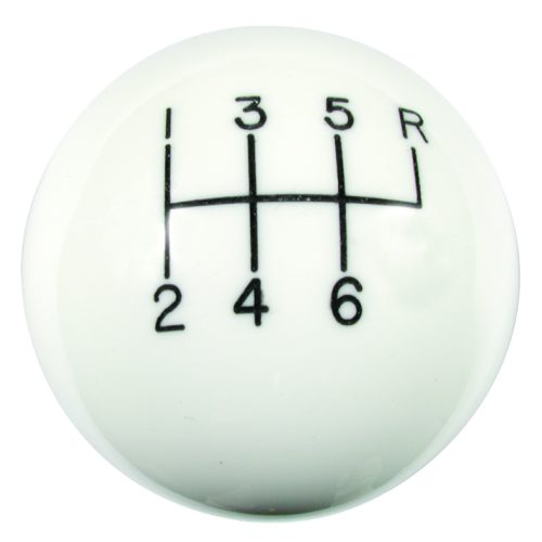 6 SPEED SHIFTER KNOB (3/8-16) WHITE