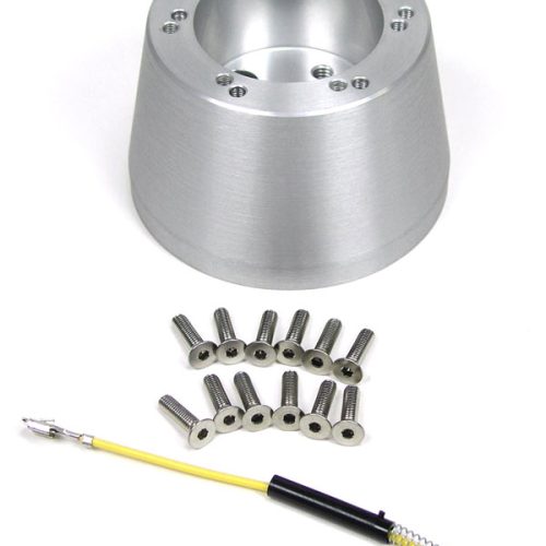 6 BOLT MOMO ADAPTOR W/HORN    WIRE BRUSHED FINISH EA