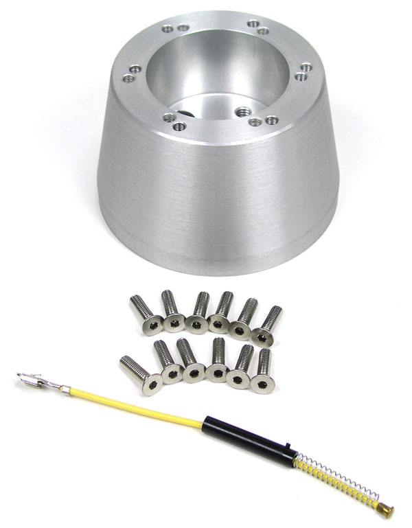 6 BOLT MOMO ADAPTOR W/HORN WIRE BRUSHED FINISH EA