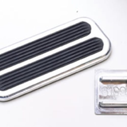 BILLET ALUM ACCELERATOR PAD   WITH RUBBER 67-69 CAMARO