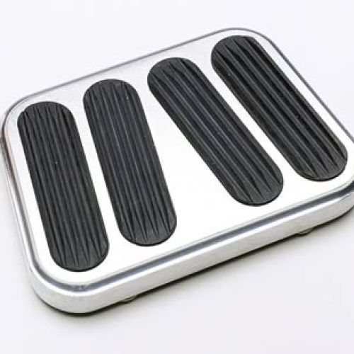 BILLET ALUM CLUTCH/BRAKE PAD  w/RUBBER.  67-69 CAMARO