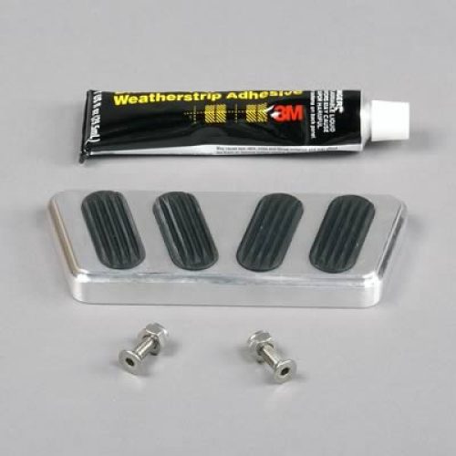 LOKAR BILLET ALLOY BRAKE PAD  W/RUBBER INS 64-68 MUSTANG