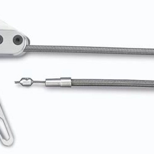 LOKAR STAINLESS HOOD/BOOT LEVECABLE AND BILLET LEVERS R/H MO