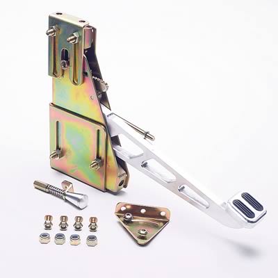 BILLET UNDER DASH FOOT OPERATEHANDBRAKE-W/RUBBER & WINDOWS