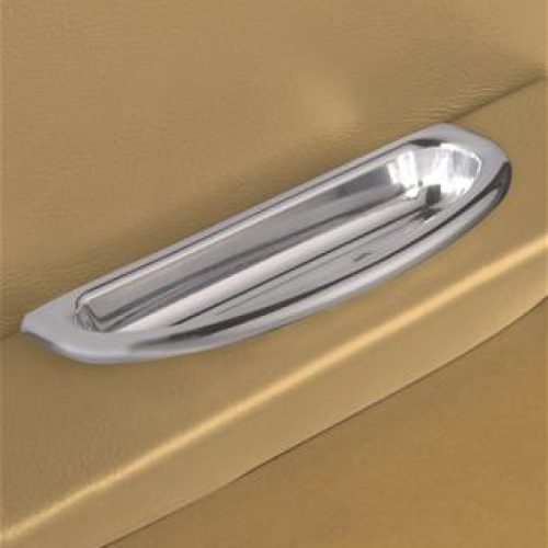 LOKAR POLISH BILLET DOOR PULL CRESCENT OVAL (PAIR)