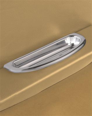 LOKAR POLISH BILLET DOOR PULL CRESCENT OVAL (PAIR)