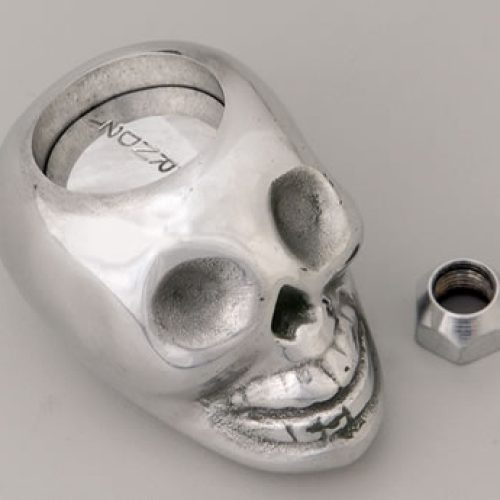 3-SPEED AUTO POLISHED BUTTON  WITH POLISHED SKULL KNOB
