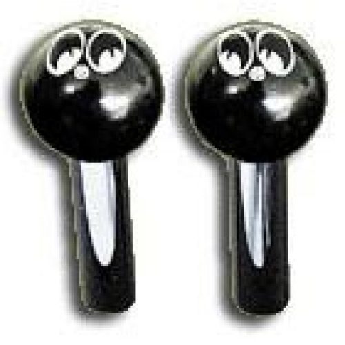 MOON DOOR LOCK KNOBS BLACK PAIR