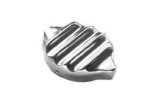 MOON FINNED RADIATOR CAP COVERFINNED CAST ALUMINIUM POLISHED