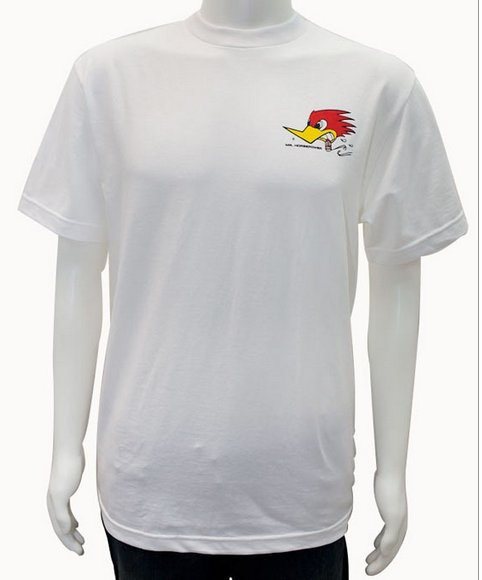 CLAY SMITH MR HORSEPOWER WHITE T SHIRT LARGE