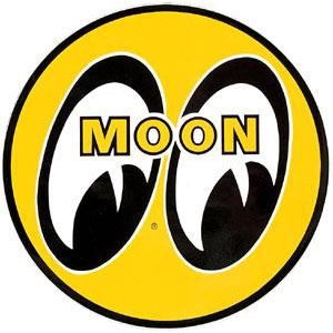 MOONEYES 3" EYEBALL STICKER YELLOW TRADITIONAL MOON
