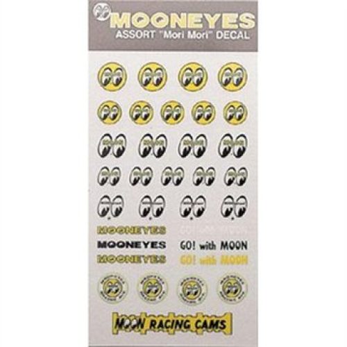MOON ASSORTED STICKER SHEET GO WITH MOON,YELLOW/WHITE EYES
