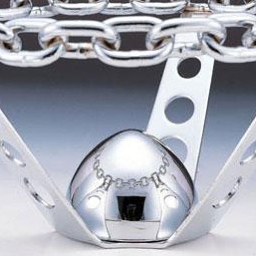 MOON BULLET HORN BUTTON CHROME