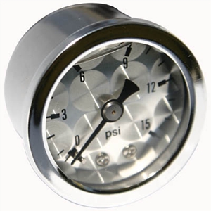 MOON 1-1/2 FUEL PRESSURE GAUG ENGINE TURN FACIA-0-15LB EA