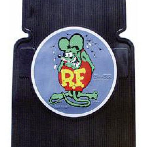 MOON RAT FINK RUBBER FLOOR MATGREEN RAT FINK-BLACK MAT- PR