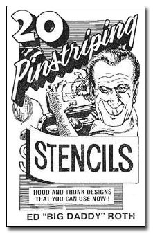 ED ROTH HOWTO BOOK20 STENCILS 20 PINSTRIPING STENCILS