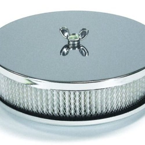 AIR FILTER 6-1/2″ DIA x 2″ TALL. 5-1/8″ NECK CHROME
