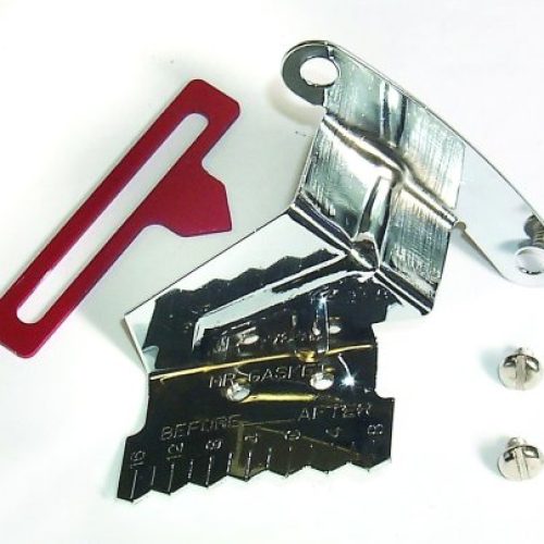 BB CHEV 8″ CHROME TIMING TAB  WITH ADJUSTABLE POINTER