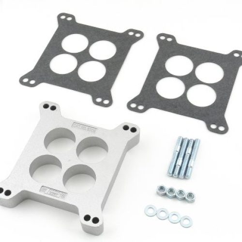 1″ 4BL 4 HOLE CARB SPACER SQ  BORE HOLLEY (ALUM) ALT ED8711