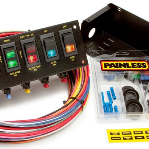 6 SWITCH PANEL,START,IGN,FP,EF2 X ACC WITH WIRES & FUSES