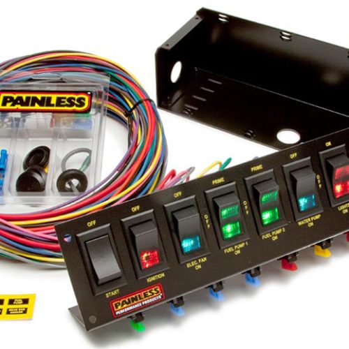 8 SWITCH PANEL,START,IGN,FP,EFFPX2,WP,LIGHTS,2 X ACC,FUSES