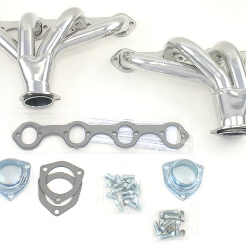 PATRIOT 289-351W BLOCK HUGGERS1-5/8INLET 2.5O/LET*COATED**