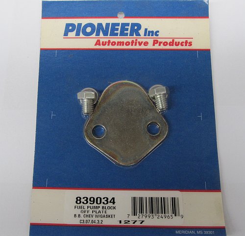 BB CHEV FUEL PUMP BLOCK OFF PLATE V8 BBC