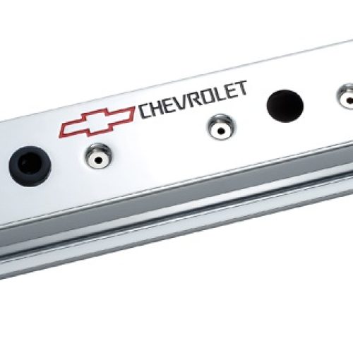 CAST VALVE COVERS, SBC TALL 87-ON CENTRE BOLT, POLISHED