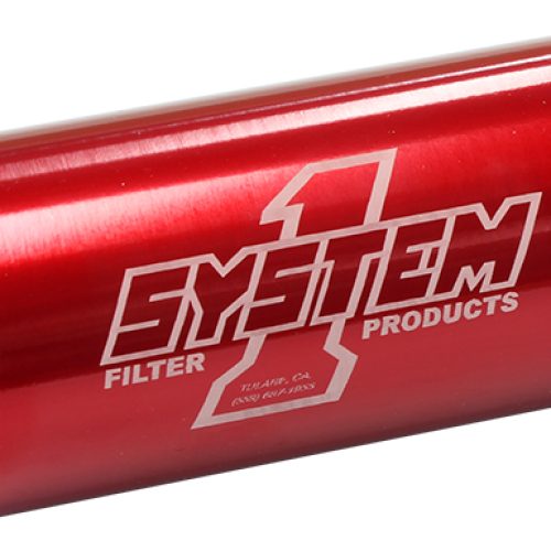 MED INLINE BILLET FUEL FILTER -6AN ENDS 6″ LONG, 2″D, 35 MIC