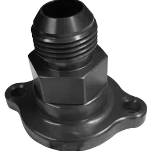 CHEVY NON BYPASS BLOCK ADAPTERINC FITTINGS. -12AN BILLET RED