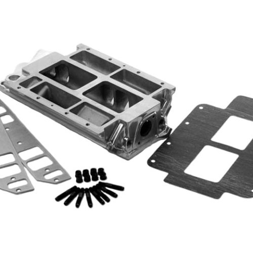 BBC BLOWER POLISHED MANIFOLD  STANDARD DECK, RECT PORT