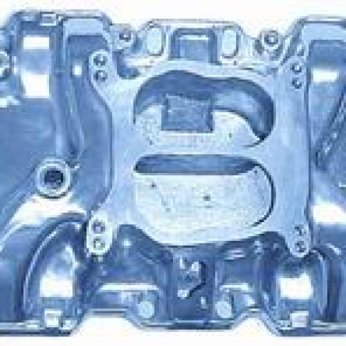 DUAL PLANE MANIFOLD SB CHEV SATIN FINISH