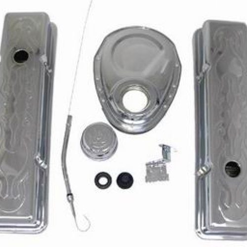 SB CHEV ENGINE DRESS UP KIT   FLAMED **NOTES** SHORT COVERS