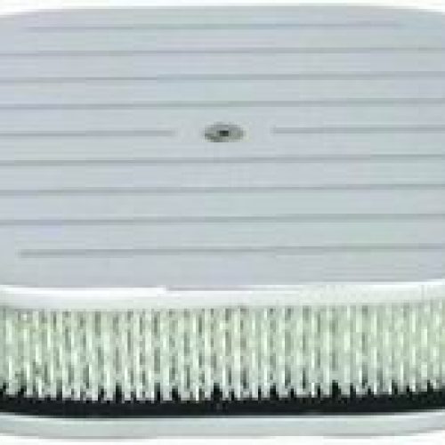 12 OVAL AIR CLEANER SET CHROME, BALL MILLED TOP