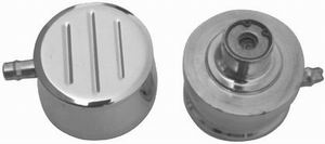 ALUMINIUM PCV VALVE 1 NECK CHROME BALL MILLED BREATHER